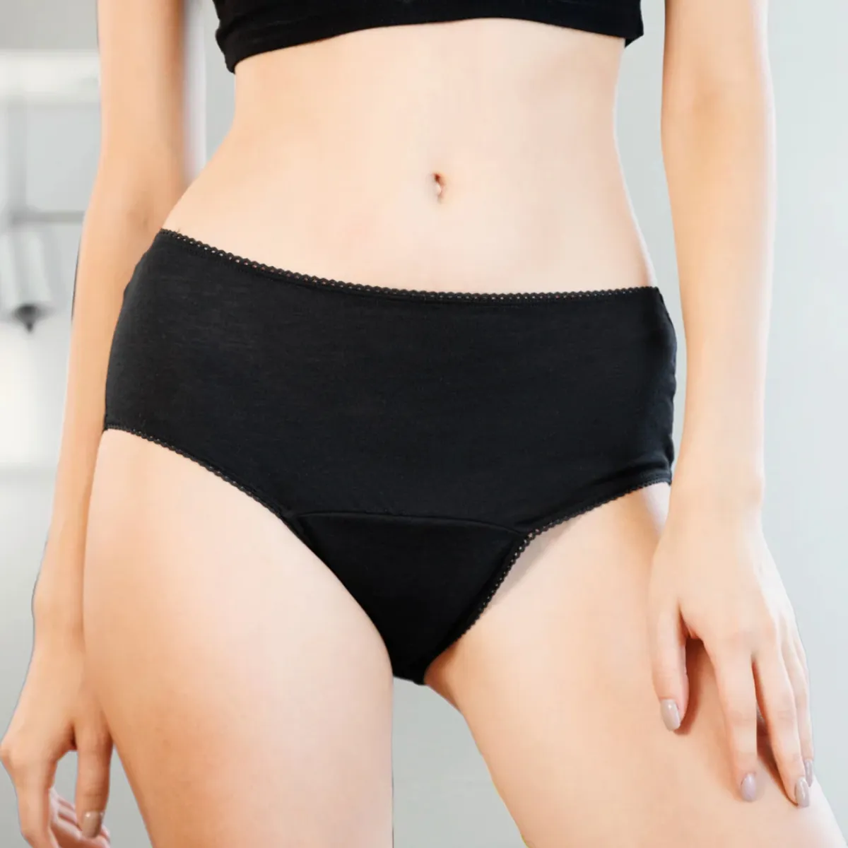 Culotte menstruelle VITALE – Noir – Image 4