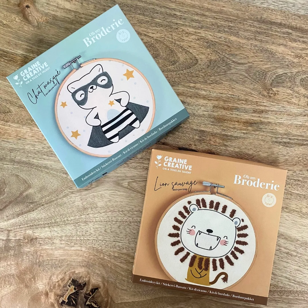 Kit broderie : Chat masqué – Image 3