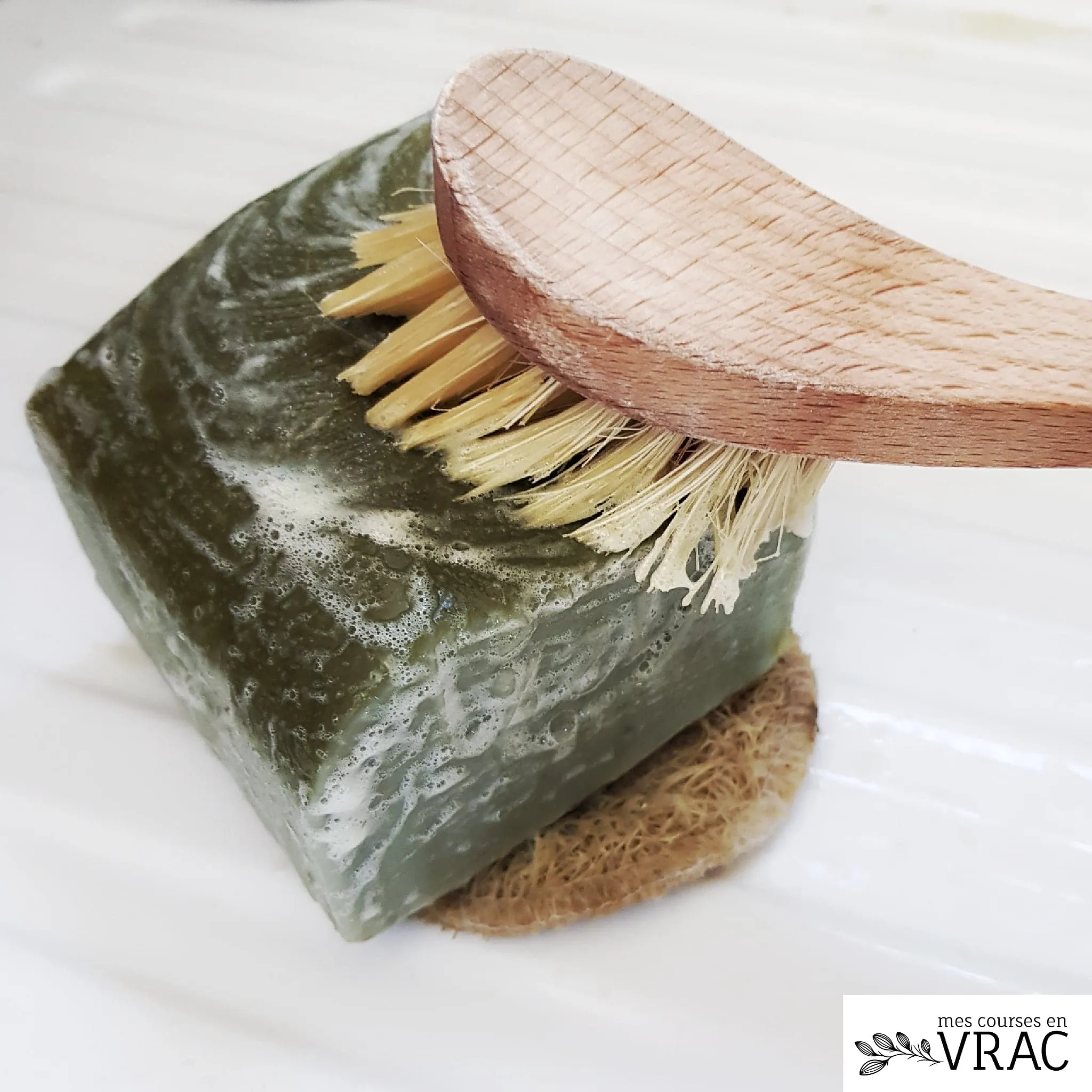 Porte-savon éponge luffa – rond – Image 4