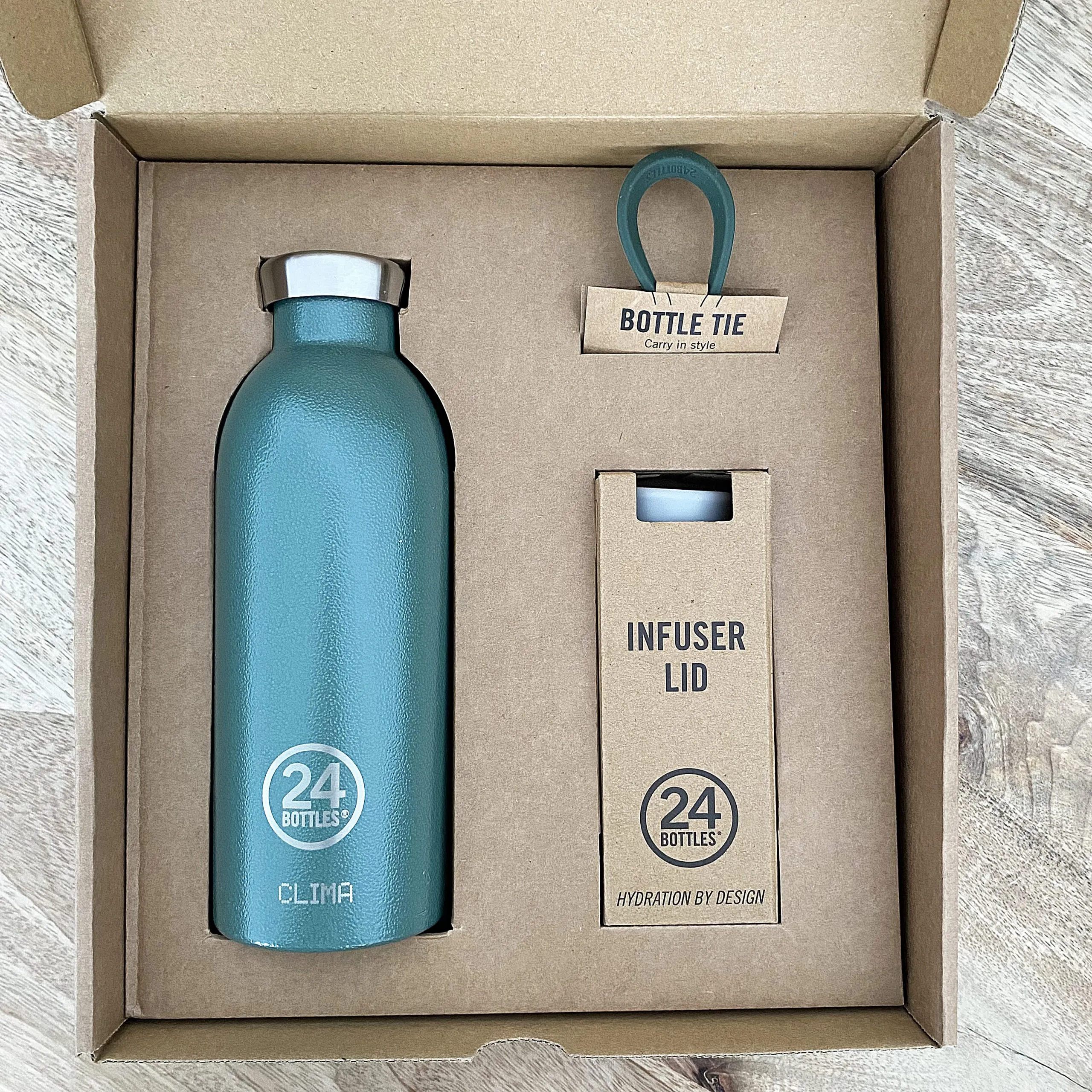 Coffret gourde infusion CLIMA 500 ml – Moss Green | 24 Bottles – Image 5