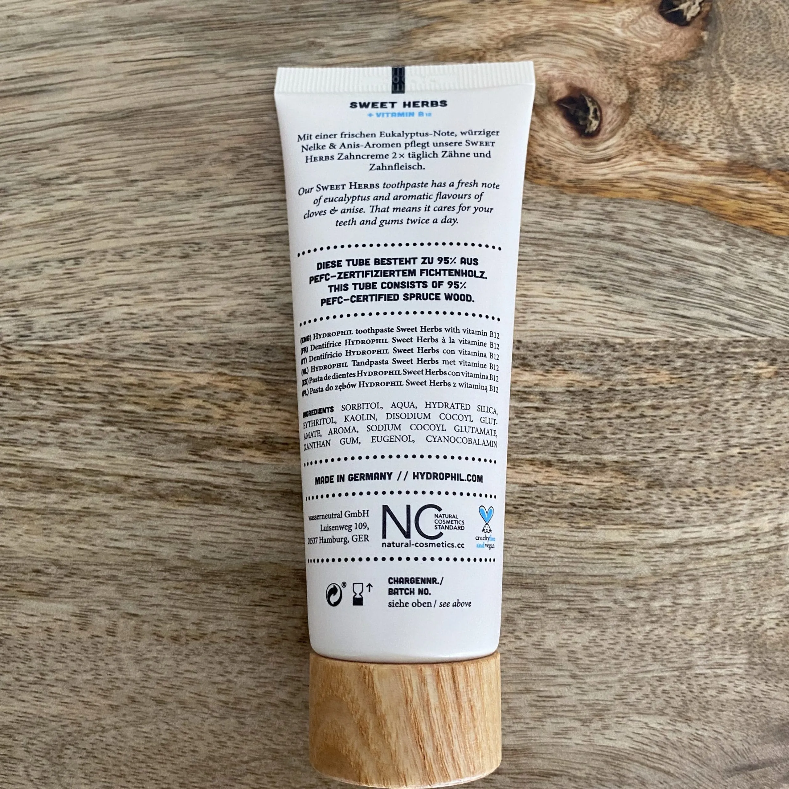 Dentifrice vegan aux plantes douces sans fluor – Image 2