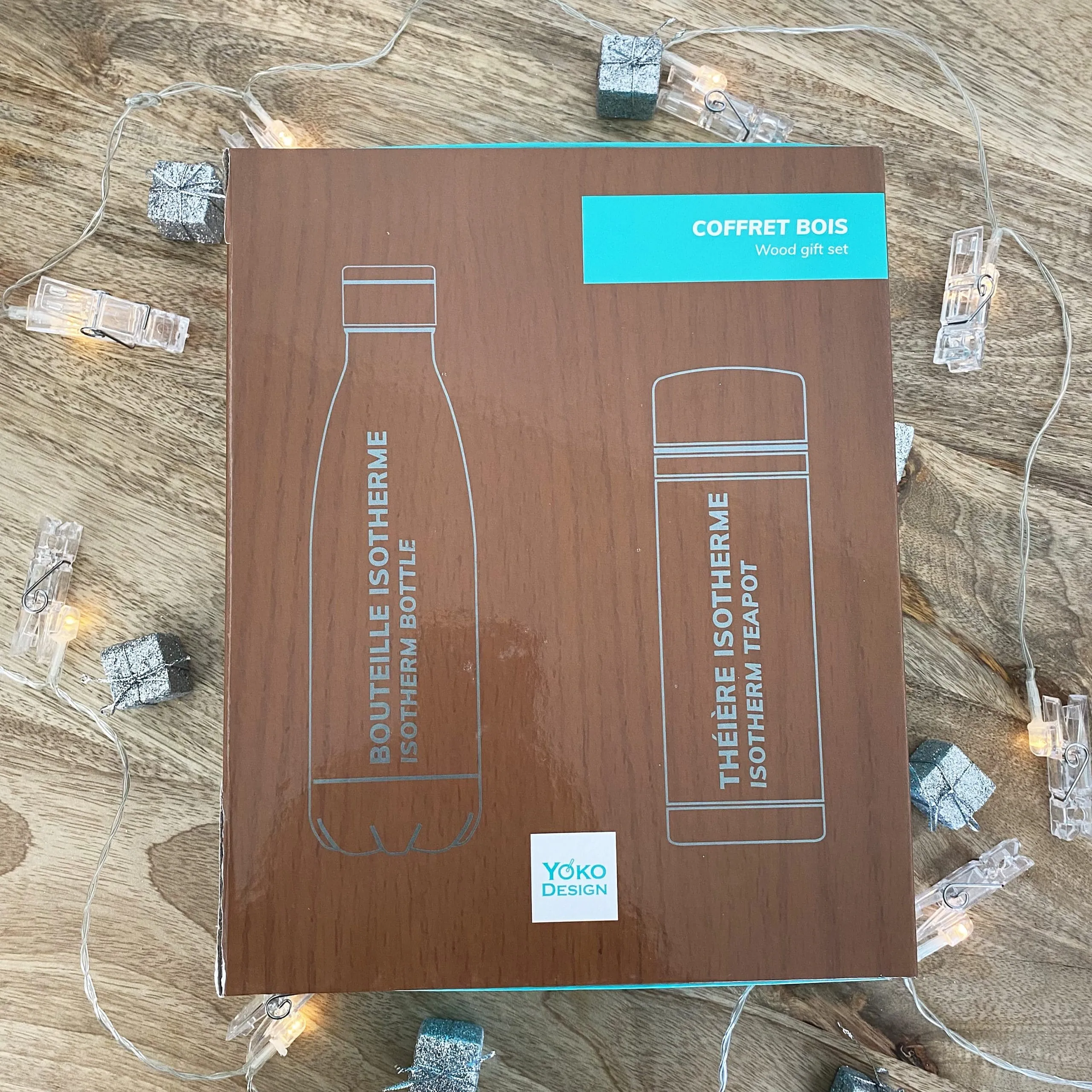 Coffret cadeau : Une gourde + une théière bois – Image 4
