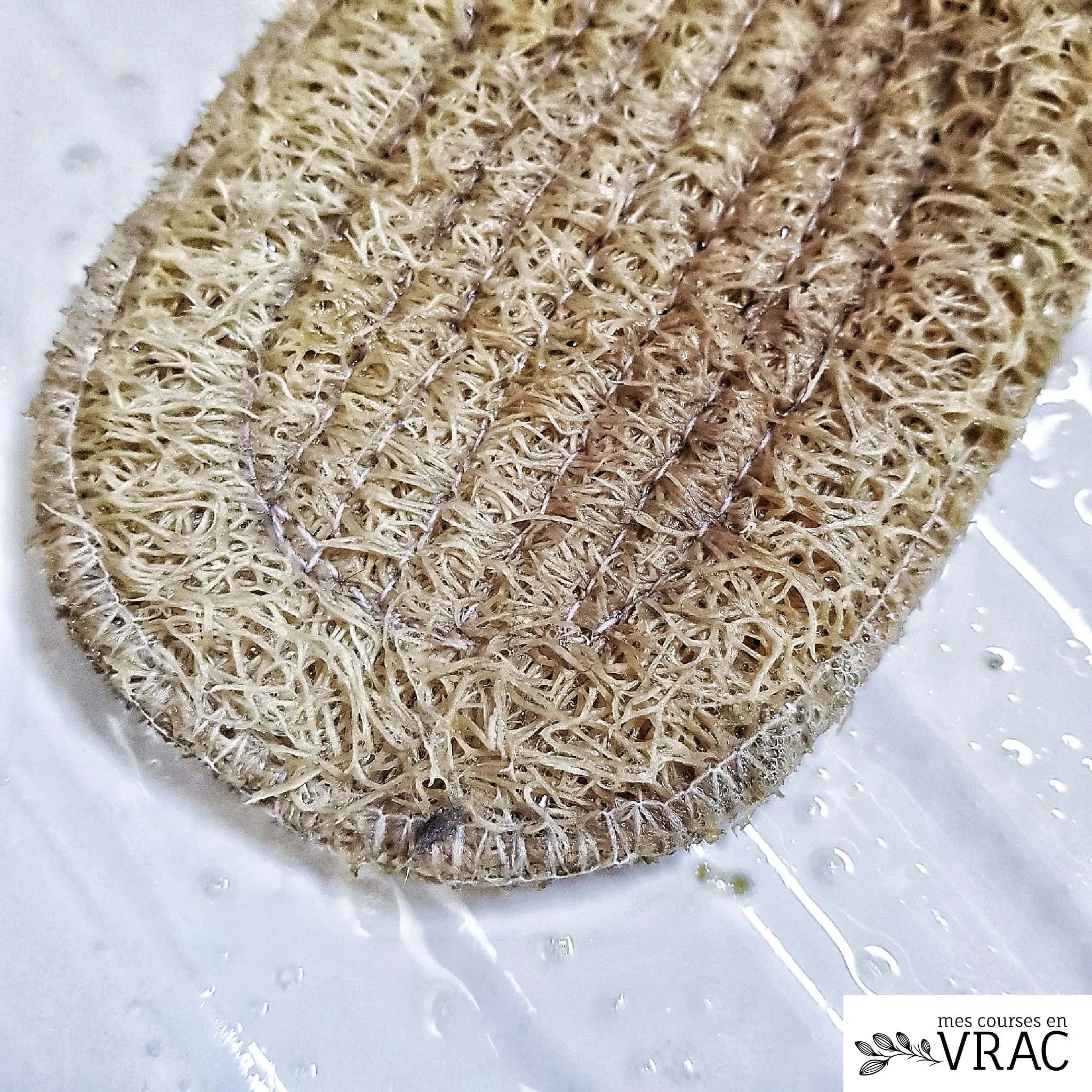 Porte-savon éponge luffa – rond – Image 3