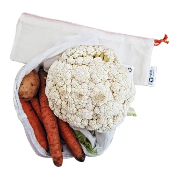 5 sacs à légumes en tissu – Taille L – Image 2